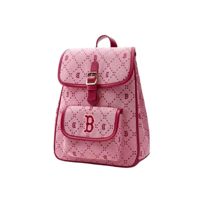 MLB Artificial Leather Backpack Regular Unisex Pink-1