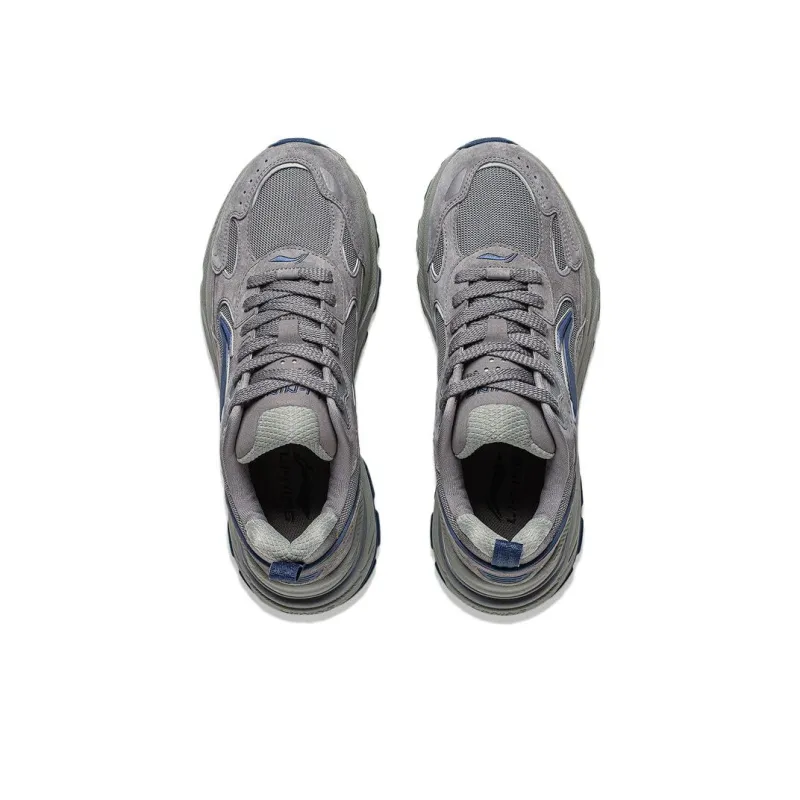 LiNing Beichen Cushioning, Slip Resistant, Abrasion Resistant Support Low Top Chunky Sneakers Men's Gray-3