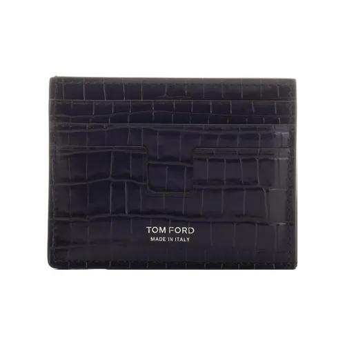 TOM FORD Calfskin Card Holder Men's Black