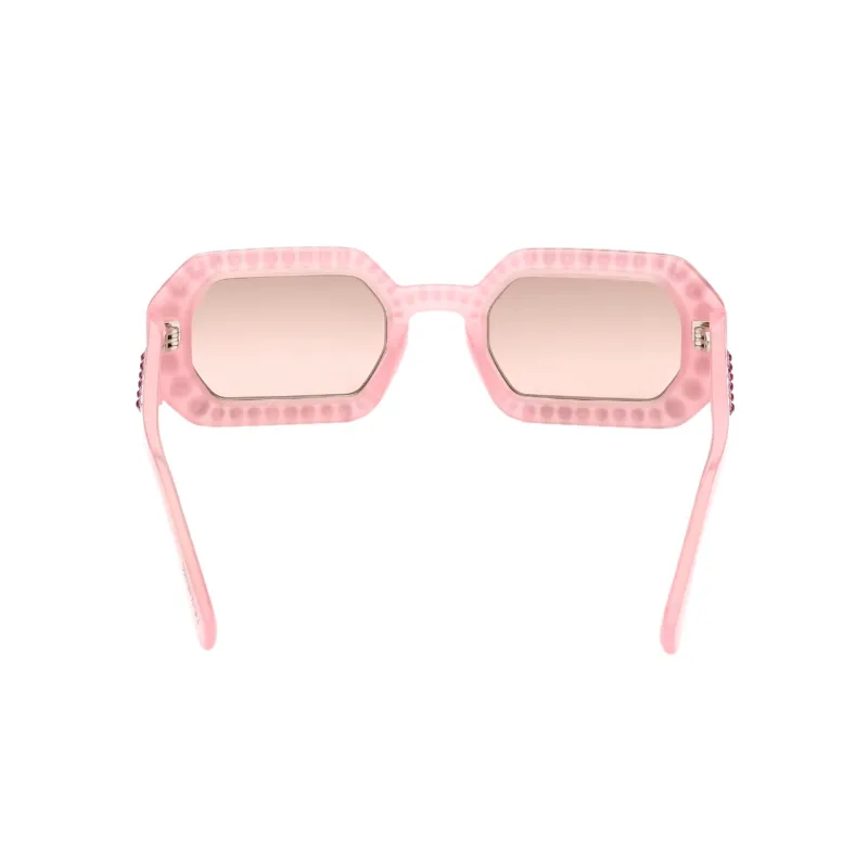 Swarovski Acetate Faux Crystal Square Sunglasses Women's Pink-7