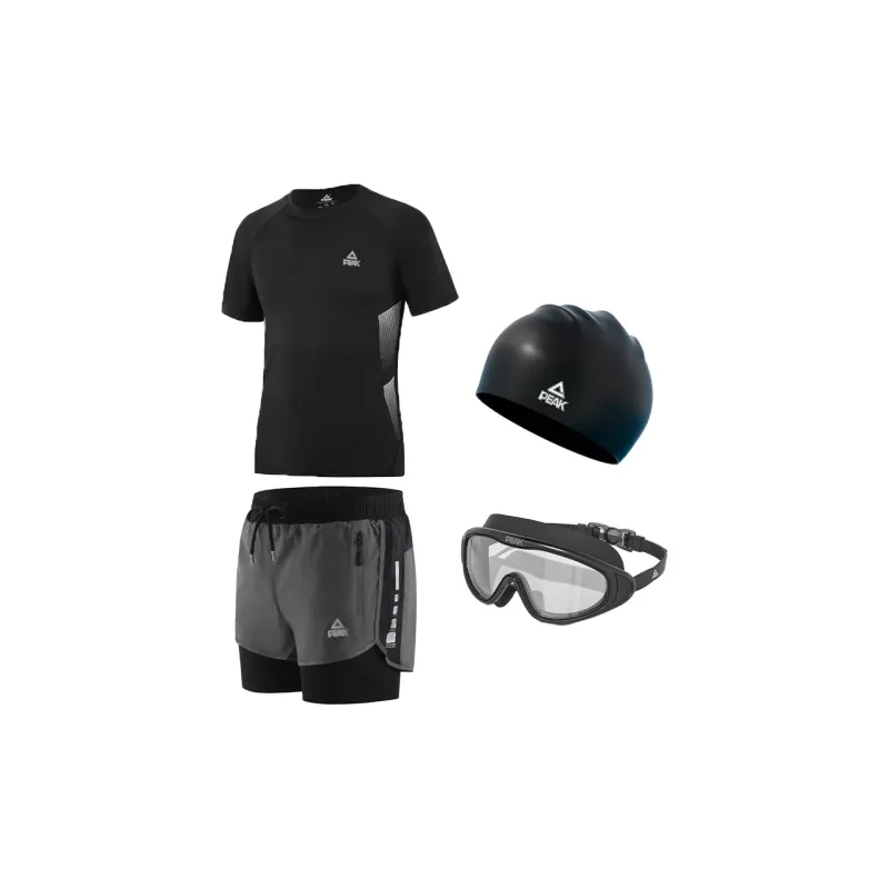 PEAK Swimming Sets Polyamide Polyester Surfing Drifting Beach Hot Spring Men's Black-8