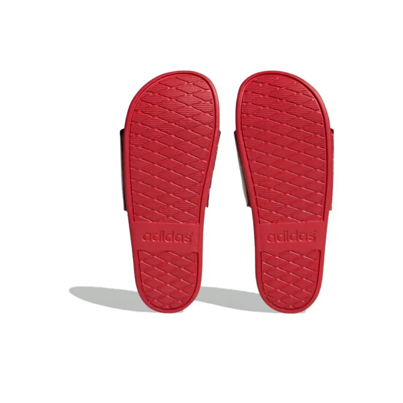 Adidas Adilette Comfort Slides Cloud White Better Scarlet Women's-5