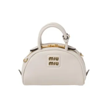 MIU MIU Leather Shoulder Bag, Crossbody Bag, Handbag Women's White