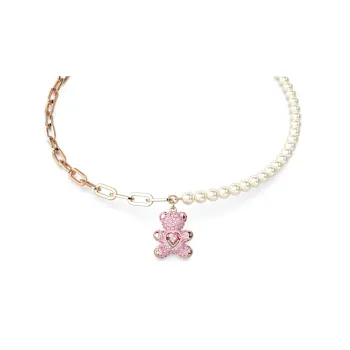 Swarovski Faux Crystal Necklaces Women's Rose Gold