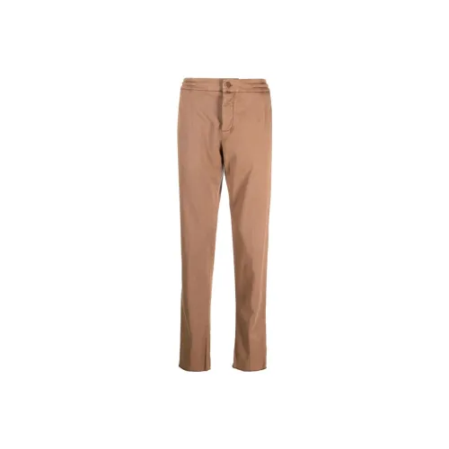 Kiton Logo-patch Cotton Tapered Trousers