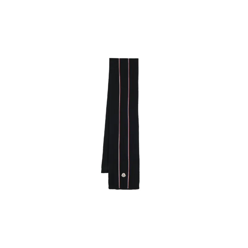 Moncler Logo patch Virgin wool Scarf-0