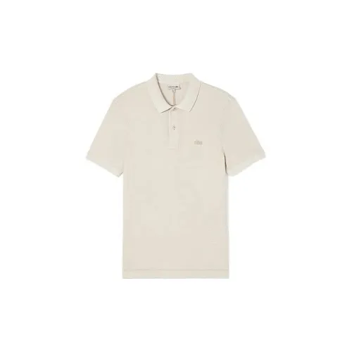 LACOSTE Polo Shirts Men Beige