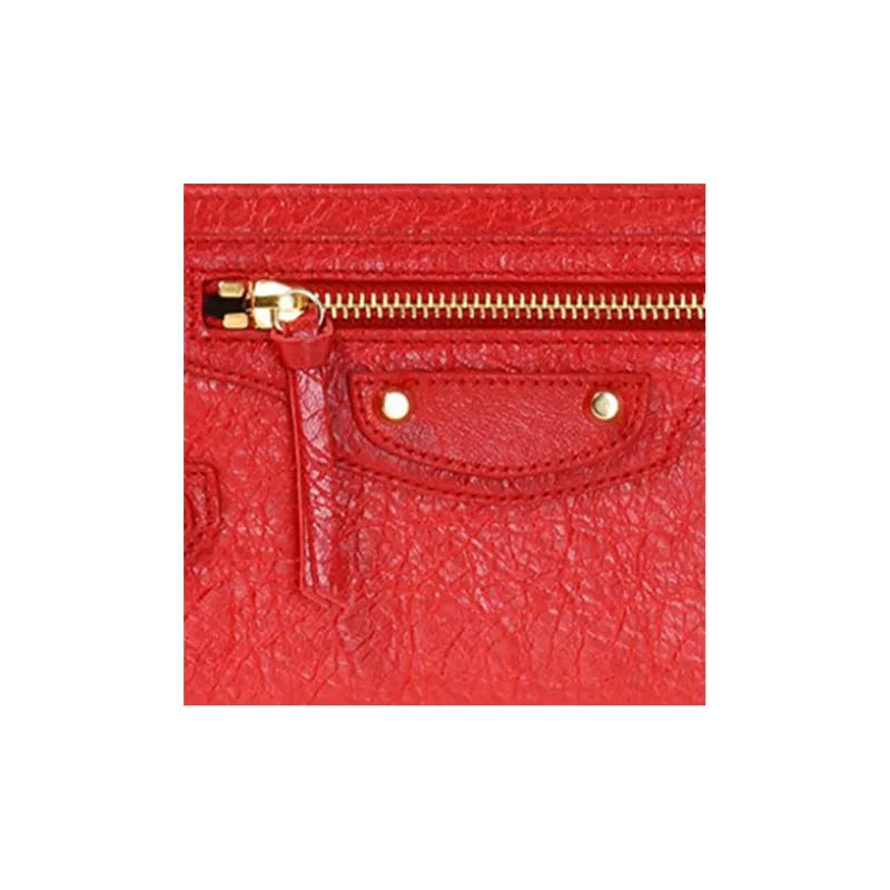 Balenciaga Sheepskin Clutch Women's Red-3