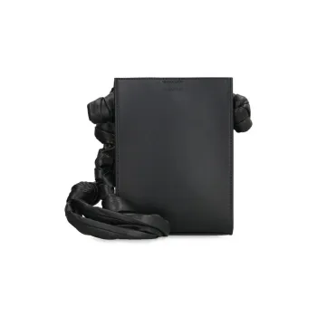 JIL SANDER Calfskin Square Handbag, Shoulder Bag Women's Black