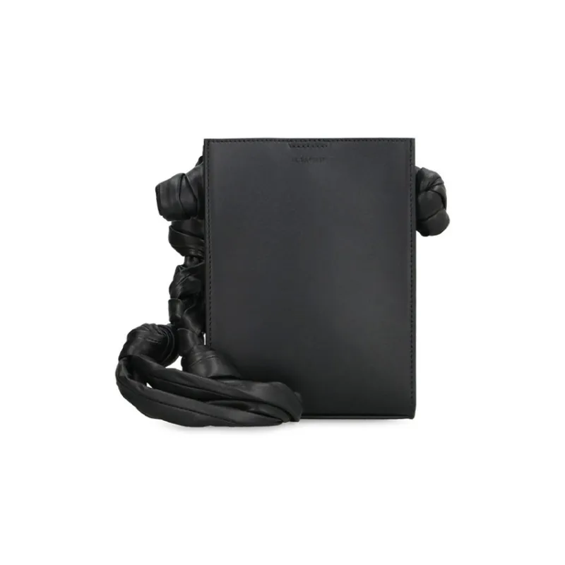 JIL SANDER Calfskin Square Handbag, Shoulder Bag Women's Black-0
