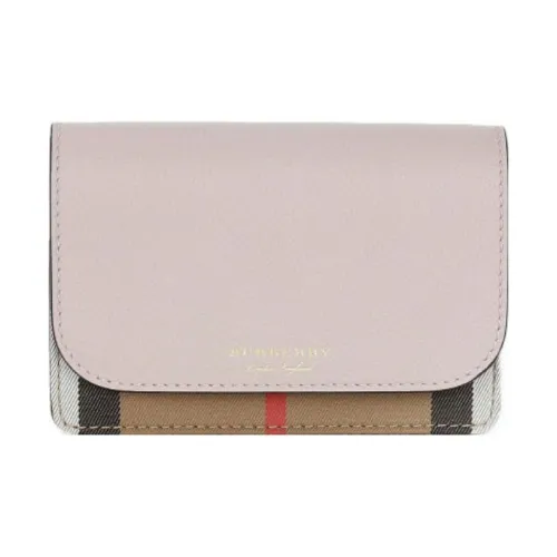 Burberry Canvas With Leather Shoulder Bag Crossbody Bag Women's Light Pink