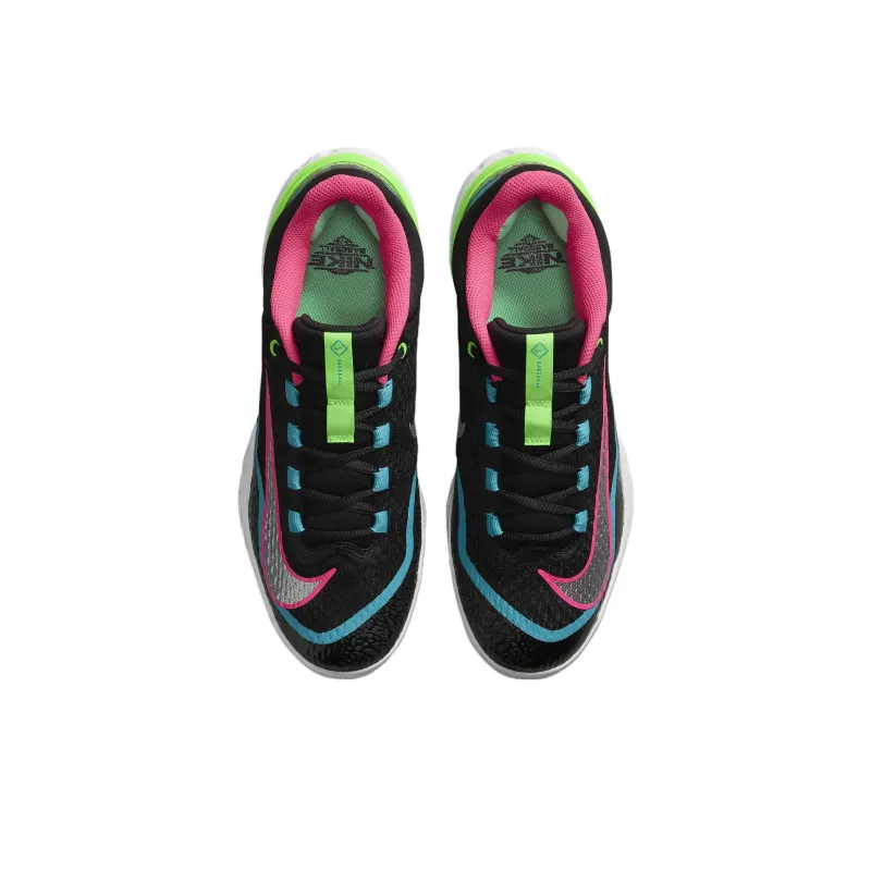 Nike Alpha Huarache Elite 4 Low 'Black Teal Pink'-3
