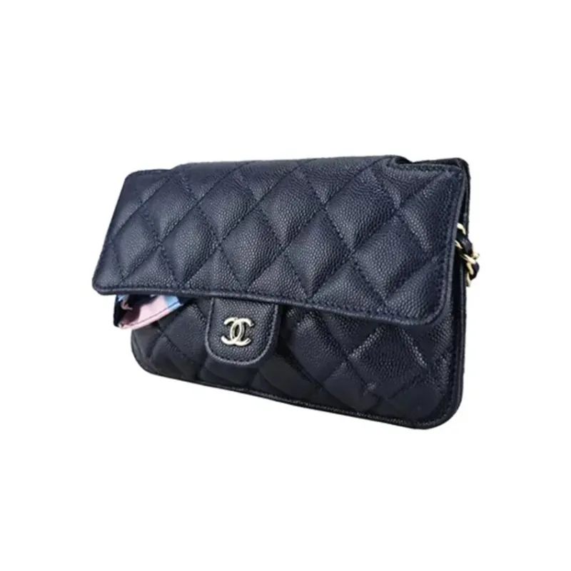 CHANEL 21K Winter Cow Leather 2 in 1 Shoulder Bag, Crossbody Bag, Handbag Unisex Black, Pink & Multicolor-1