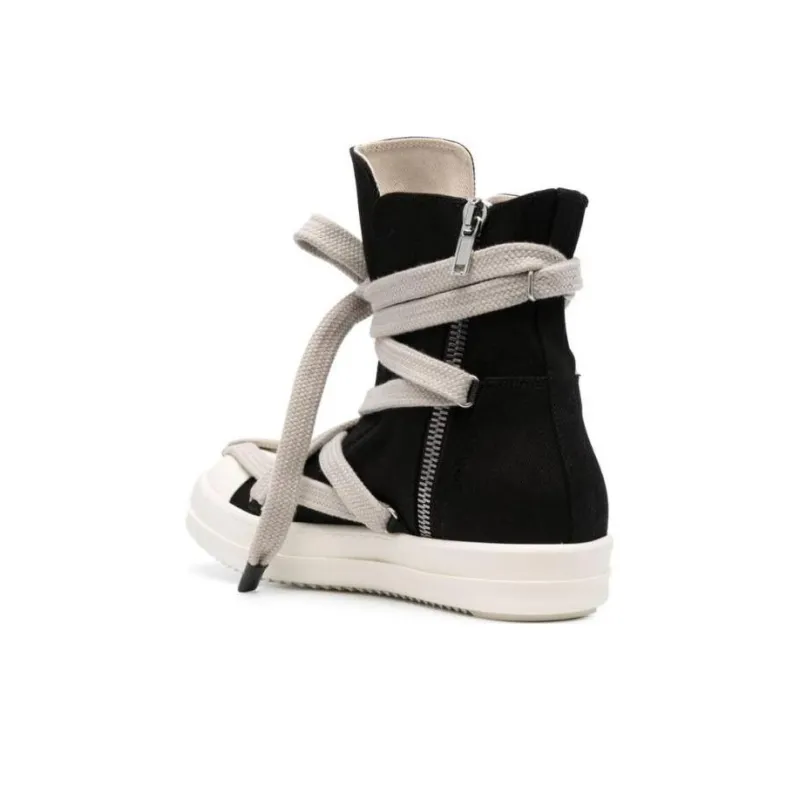 Rick Owens DRKSHDW Hexa High Black Pearl Milk Fat Lace-3