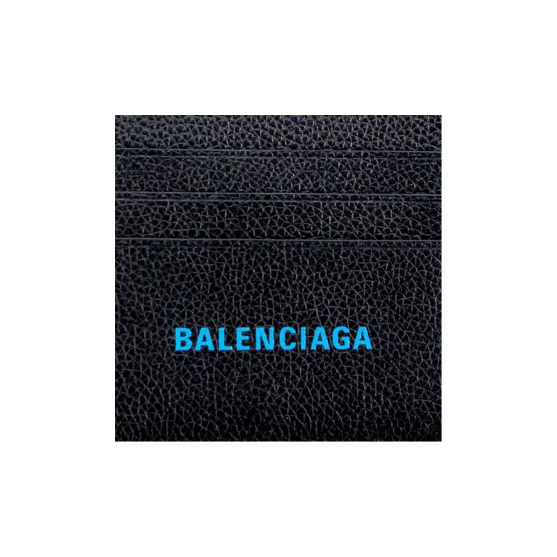 Balenciaga Grain Calfskin Wallet, Card Holder Men's Black-4