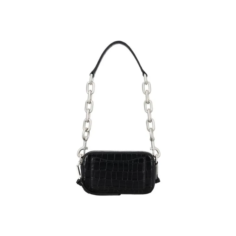 MARC JACOBS Logo Plaque Embossed Chain Shoulder Bag-3