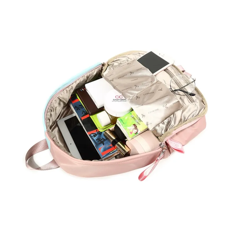 COWBONE Nylon Backpacks Regular Women's Pink Blue/Black Rose Red-4