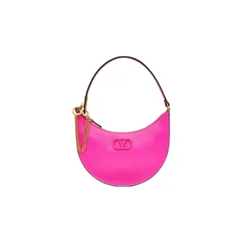 Valentino Vlogo Grained Calfskin HOBO Bag Shoulder Bags Handbags Mini Women's Pink
