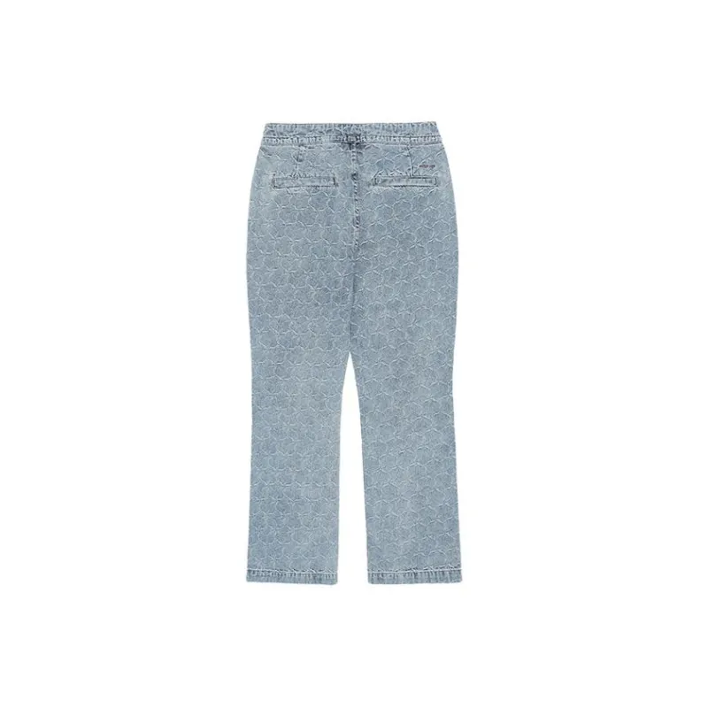 LI NING 1990 Classic Collection Jeans Women's Light Gray Blue-1