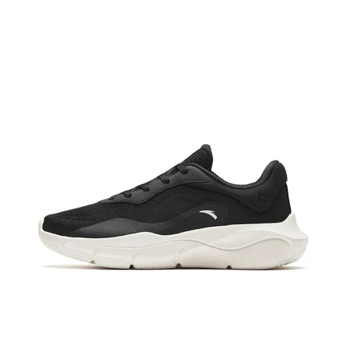 Anta Cushioning, Slip Resistant, And Abrasion Resistant Low Top Training Shoes Women's Black White