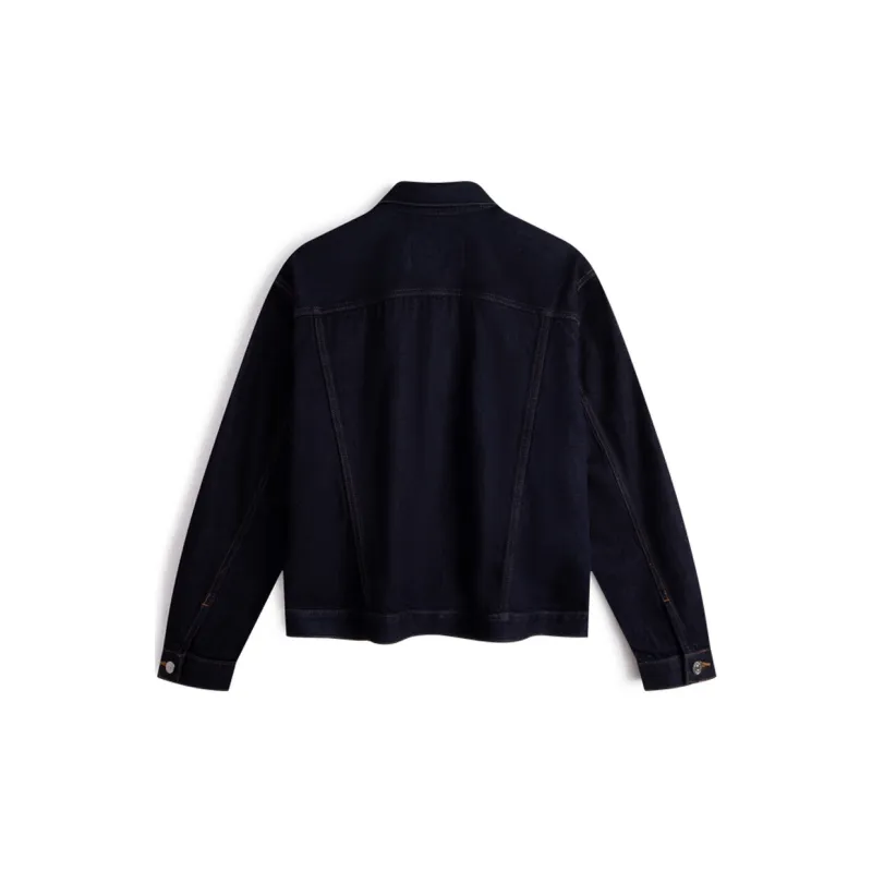 CALVIN KLEIN Simple Collection Denim Jacket Unisex Denim Dark Blue-1