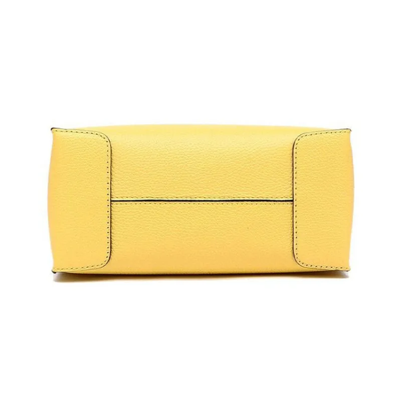 MICHAEL KORS Mercer Leather Tote Bag, Shopping Bag, Shoulder Bag, Crossbody Bag, Handbag Regular Women's Yellow-4