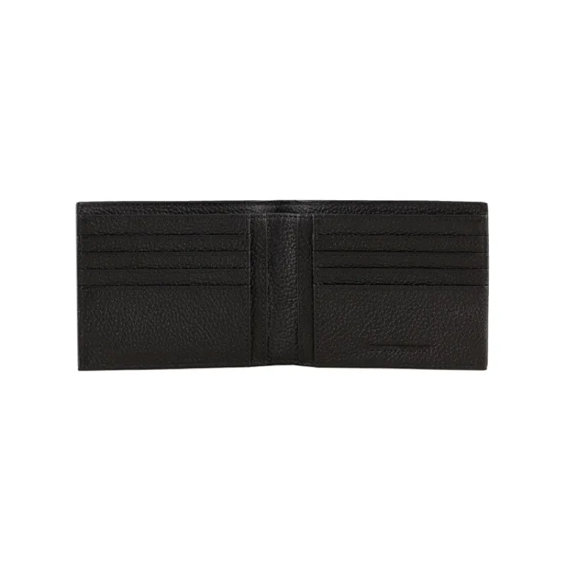 EMPORIO ARMANI Cow Leather Wallet Men's Black-2