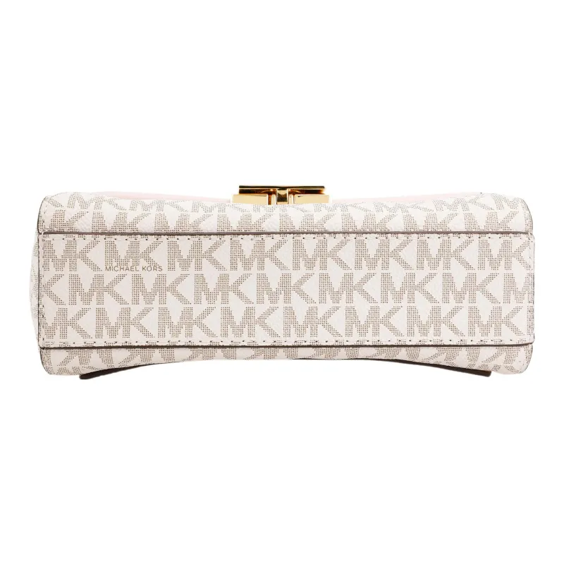 MICHAEL KORS Lita Canvas Flap Bag, Crossbody Bag, Shoulder Bag Women's Pink-4