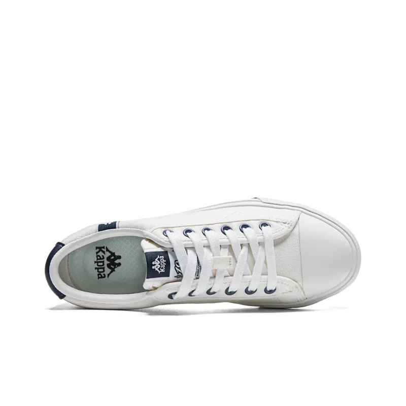 Kappa Slip Resistant, Abrasion Resistant, Breathable, Lightweight Coverage Low Top Canvas Shoes Unisex White-3