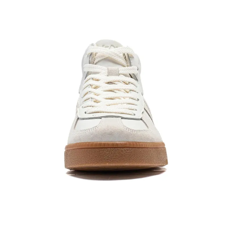 LiNing YunChuan HI Slip Resistant, Abrasion Resistant, Breathable High Top Casual Shoes Women's Mist White-4