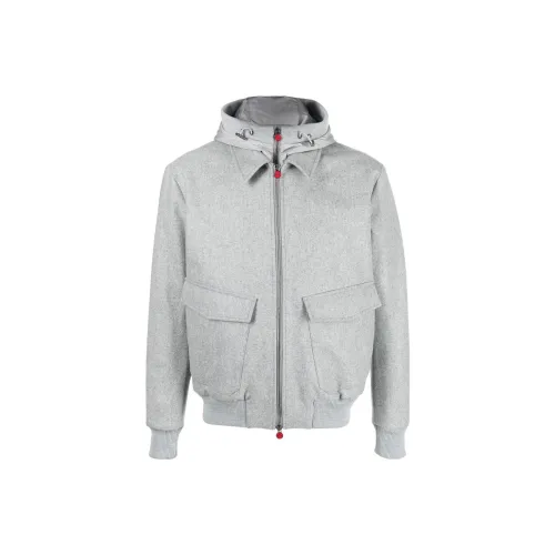 Kiton Cashmere Zip-up Hooded Jacket