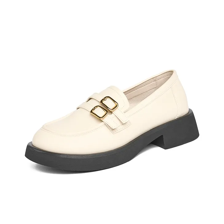 JOSINY Loafers Women's Black/Ecru/Brown-4