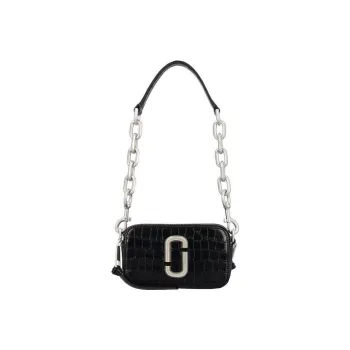 MARC JACOBS Logo Plaque Embossed Chain Shoulder Bag