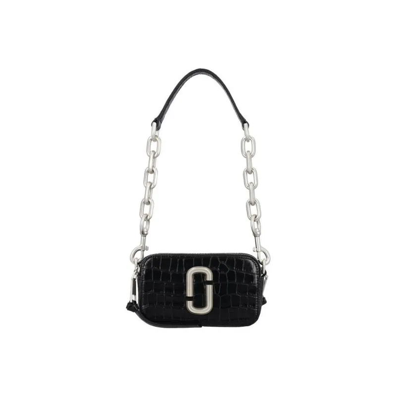 MARC JACOBS Logo Plaque Embossed Chain Shoulder Bag-0