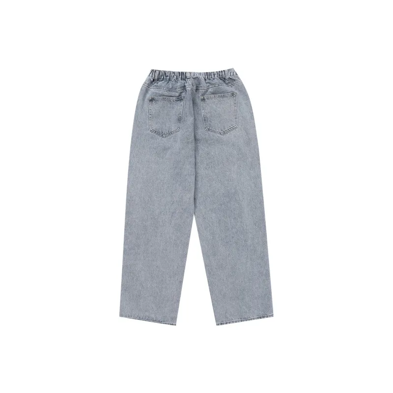 LUJIAMEN Jeans Unisex Gray Blue-1