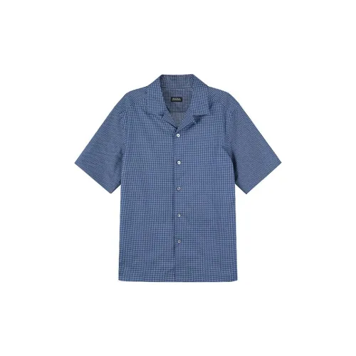 Ermenegildo Zegna Shirts Men Marine Blue