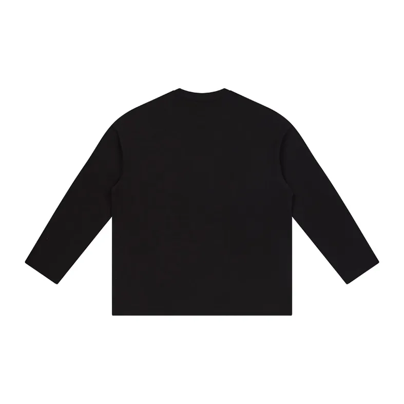 EMPTY REFERENCE Long Sleeved T Shirts Unisex Black-1