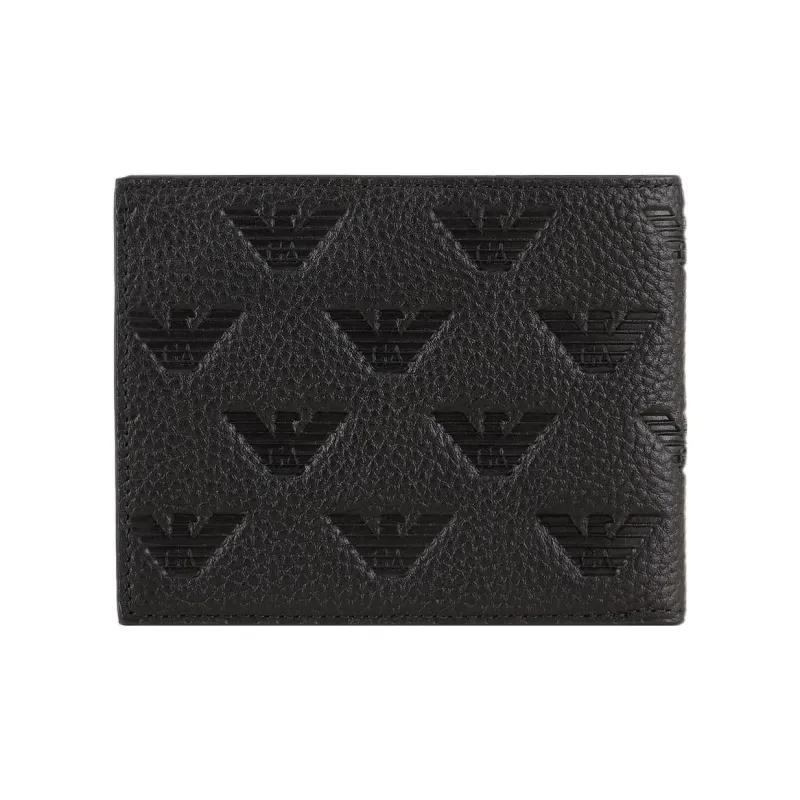 EMPORIO ARMANI Cow Leather Wallet Men's Black-1