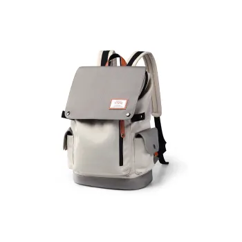 V.NINE Polyamide Graduation Travel Backpack Tubas Unisex Beige Gray