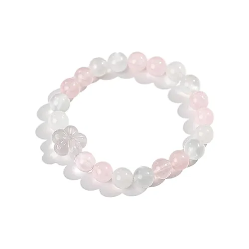 MAGICPOLE Moonstone Floral Alice Beaded Bracelet Women's Pink