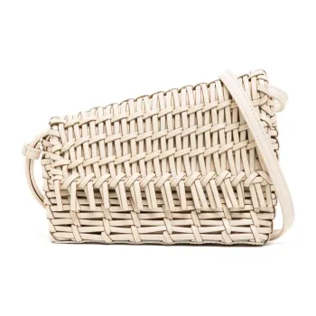 Staud Leather Crossbody Bag Shoulder Bag Women's Beige