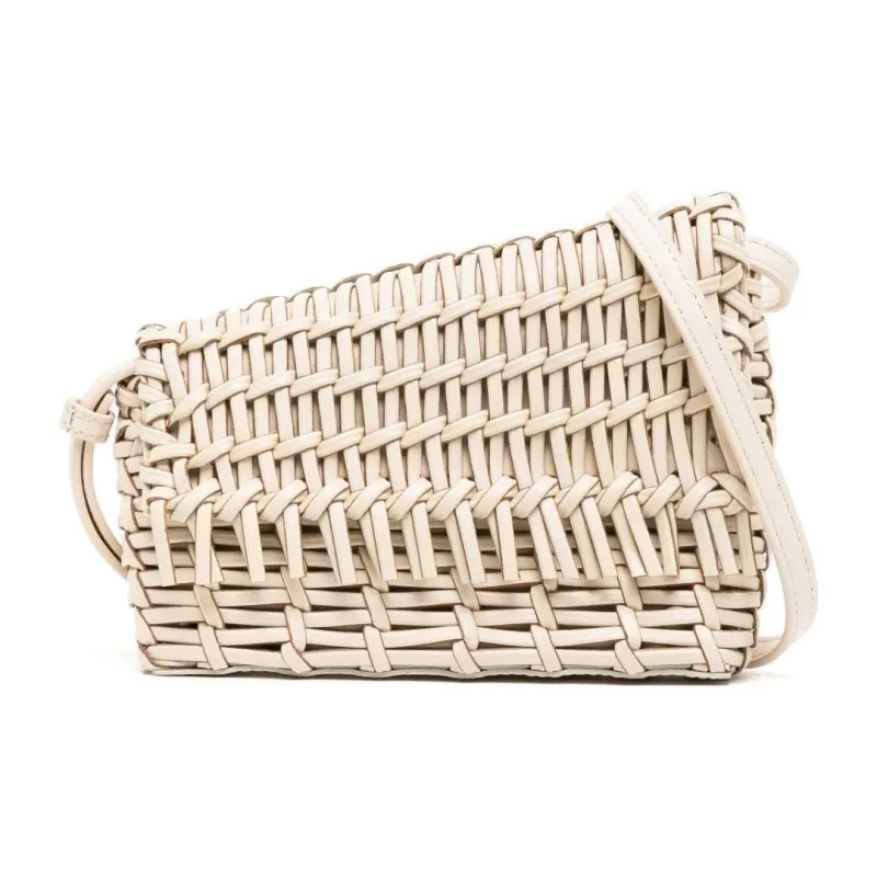 Staud Leather Crossbody Bag Shoulder Bag Women's Beige-0