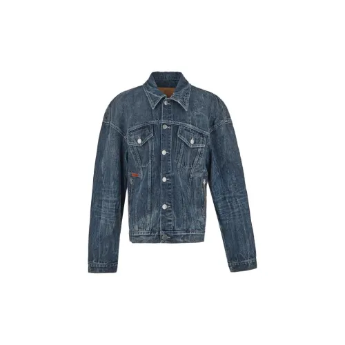 Martine Rose Denim Jackets Men Blue