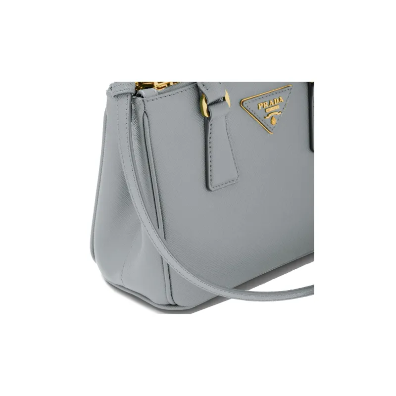 PRADA Galleria Killer Bag Leather Shoulder Bag Crossbody Bag Handbag Mini Women's Cornflower Blue-4