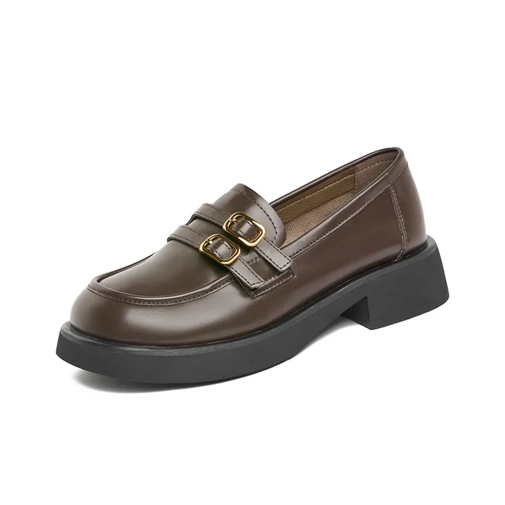 JOSINY Loafers Women's Black/Ecru/Brown-7