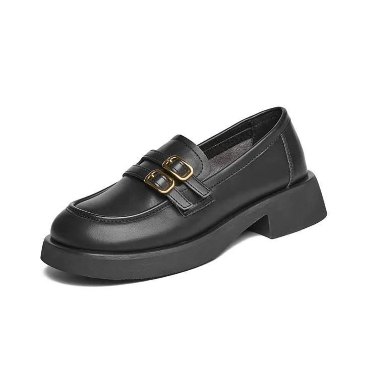 JOSINY Loafers Women's Black/Ecru/Brown-1
