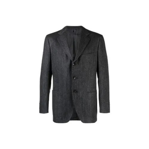 KITON Herringbone Single-breasted Blazer