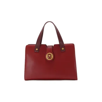 GXFMOD Cow Leather Elegant Dinner Party Tote Shoulder Bag Crossbody Bag Large Size Women's Red