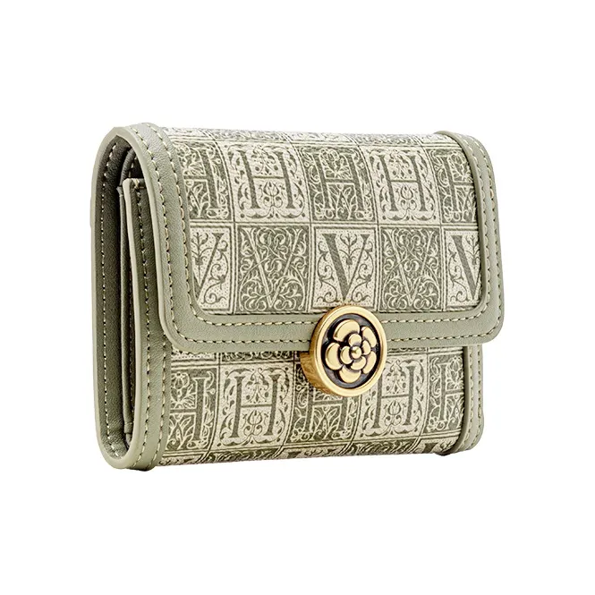 VANESSA HOGAN Monogram Artificial Leather Coin Purse Clutch Card Holder Wallet Small Size Women's Multicolor-2