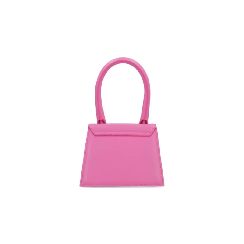 Jacquemus Cow Leather Shoulder Bag Crossbody Bag Handbag Women's Dark Pink-2